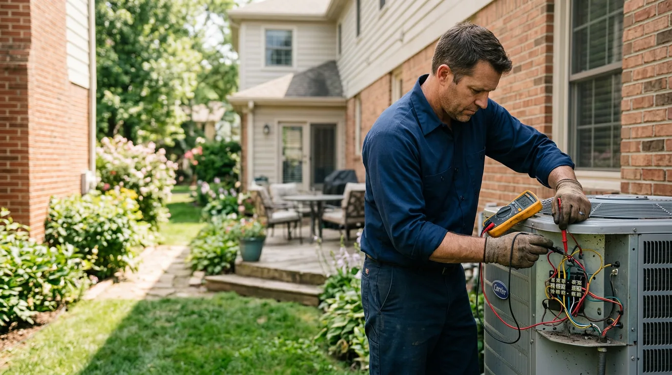 HVAC technician working near Marshall, WI
